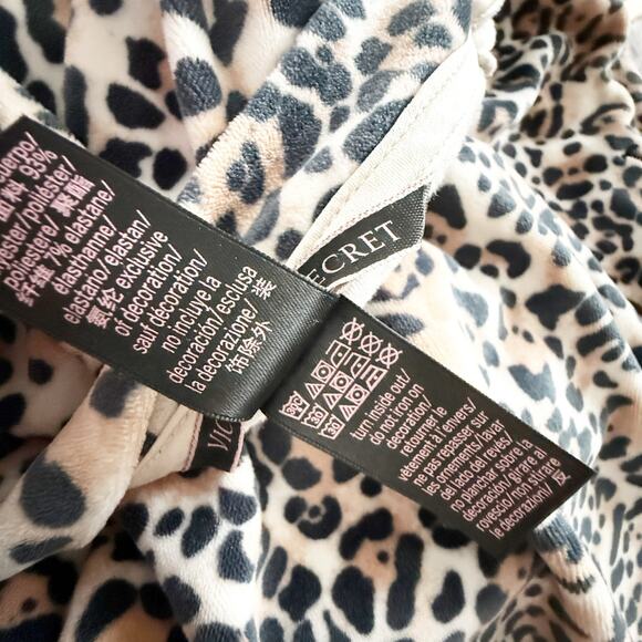 VICTORIA'S SECRET | Velour Velvet Sweatshirt Animal Print Pullover Leopard | XL - Picture 6 of 6